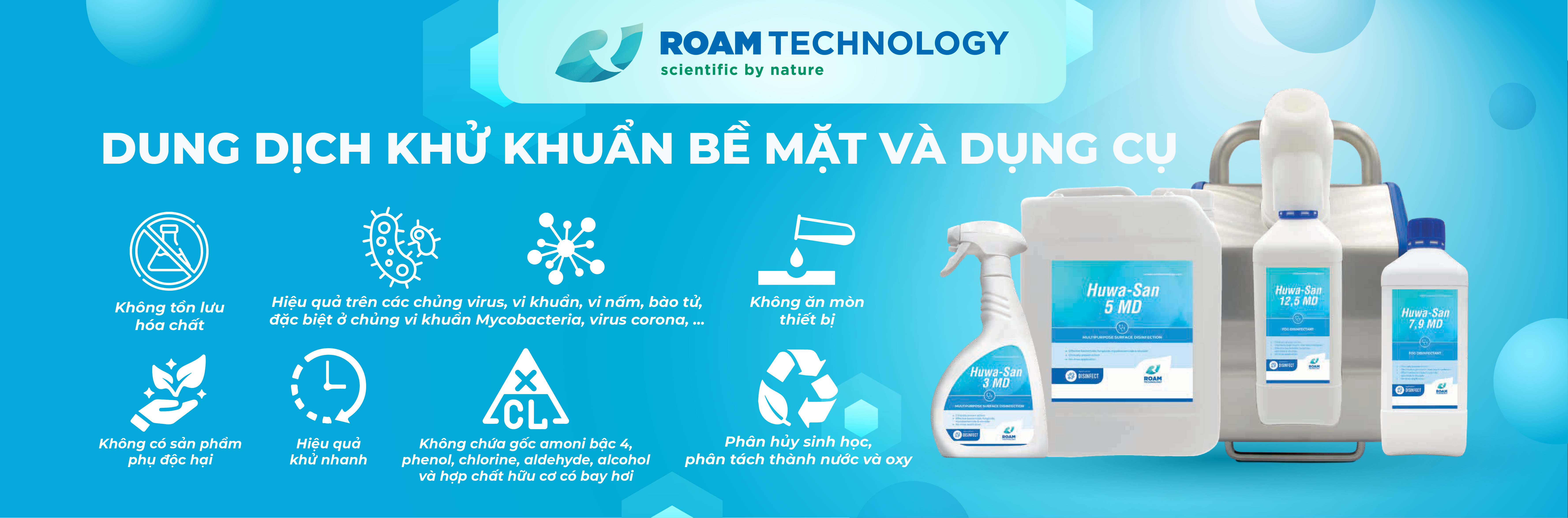 giải pháp khử khuẩn bề mặt và thiết bị